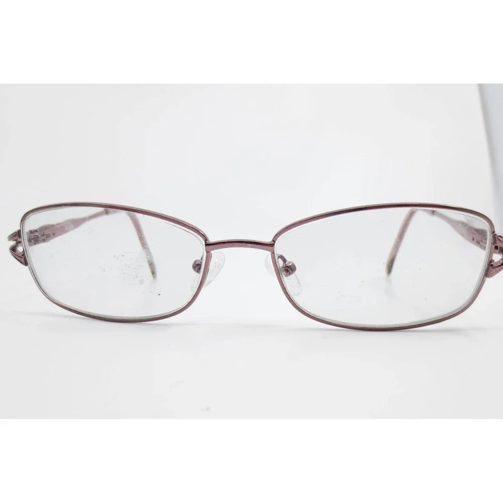 Visage E213 ROS Oval Eyeglasses Rose Pink Metal Frames 53-16-135 Crystal Detail